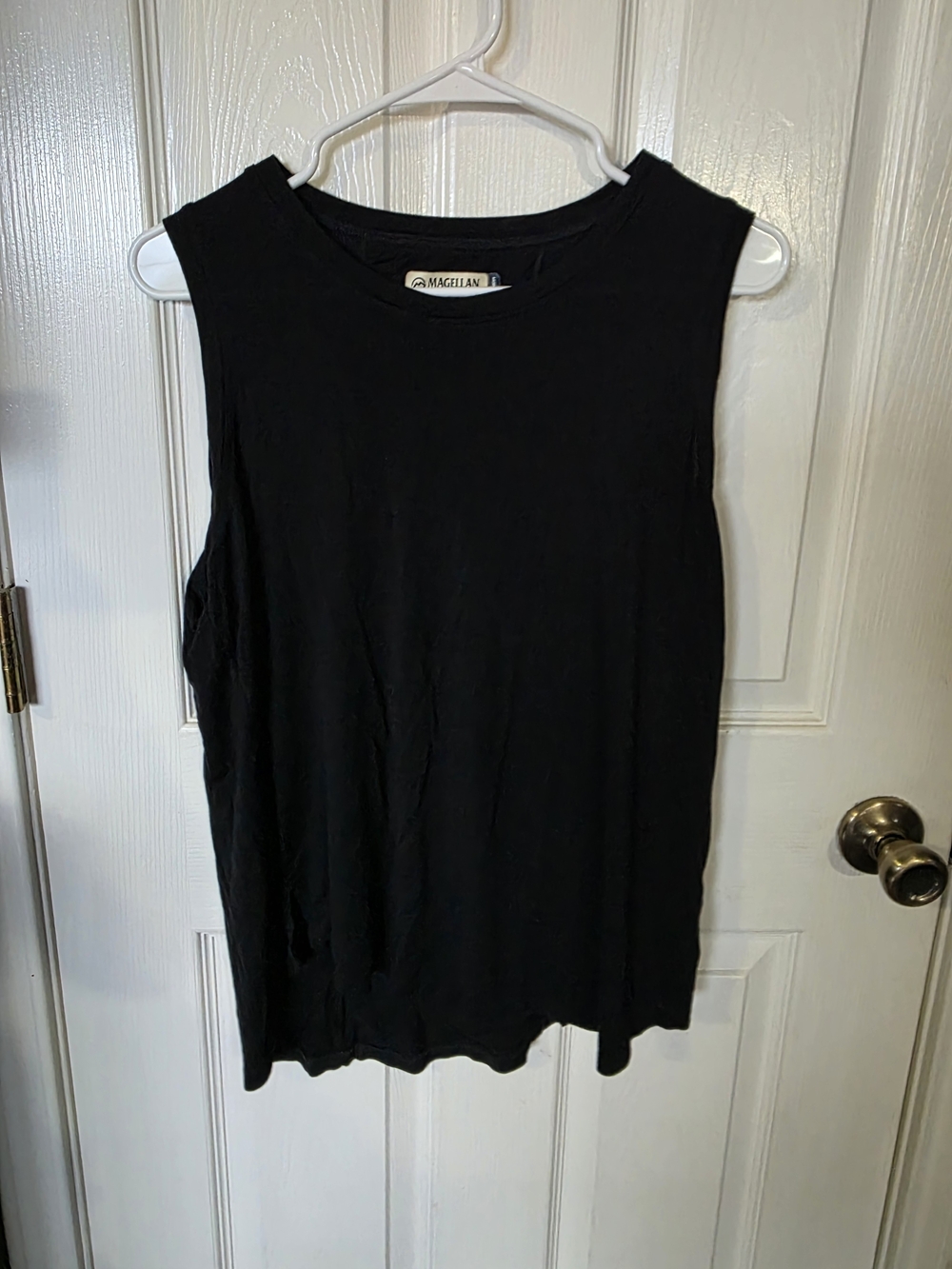 Magellan Outdoors Black Ribbed Tank Top